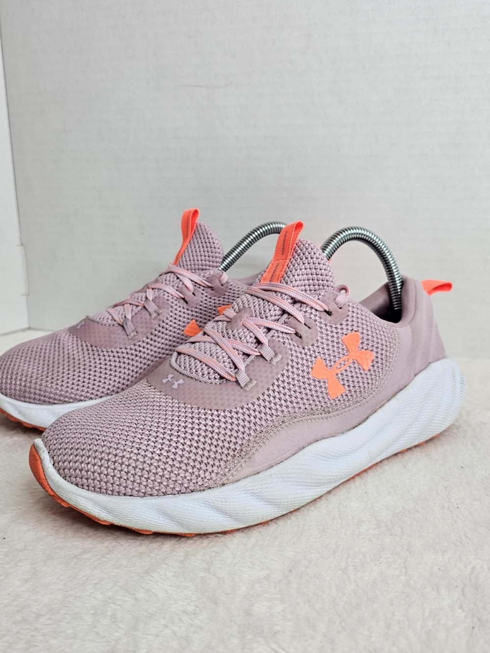 🖤Under Armour Charged Womens 8 Pink Sneakers Prime Running Athletic Gym Shoes